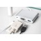 DIGITUS USB3.0 Typ C Multi Adapt. VGA Typ C Power Delivery Function chipsatz VL100/PS176/VL210 20cm Cable Alu Case White