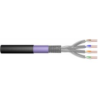 DIGITUS Cat 7 cable souterrain, cable de pose S-FTP, Simplex, 100m, 1200 MHz, AWG 23/1, gaine exterieure PE, Eca, sans halogene,