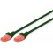 DIGITUS Cat 6 U-UTP Patch Cable, 1m, Cable reseau LAN DSL Ethernet, LSZH, cuivre, AWG 26/7, Vert