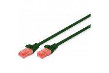 DIGITUS Cat 6 U-UTP Patch Cable, 3m, Cable reseau LAN DSL Ethernet, LSZH, cuivre, AWG 26/7, Vert