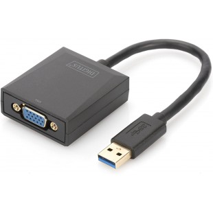 DIGITUS 70840 Adaptateur USB 3.0 vers VGA Noir
