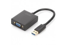 DIGITUS 70840 Adaptateur USB 3.0 vers VGA Noir