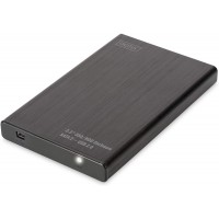 DIGITUS - DA-71104 - Boitier de Disque Dur SSD/HDD - 2,5" - USB 2.0 - SATA III - Jusqu'a  2 to - Noir