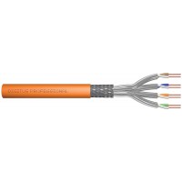 DIGITUS Cat 7 S-FTP Installation Cable 1200 MHz Dca en 50575 AWG 23/1 100 m Ring simplex Color Orange, DK-1743-VH-1