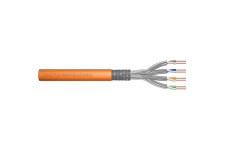 DIGITUS Cat 7 S-FTP Installation Cable 1200 MHz Dca en 50575 AWG 23/1 100 m Ring simplex Color Orange, DK-1743-VH-1