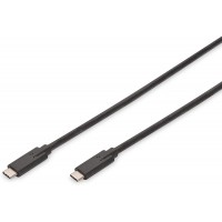 DIGITUS ASSMANN Cable de Connexion USB et Adaptateur USB 3.1 Type-C - C, 1,0 m, 10 Gbit/s Noir