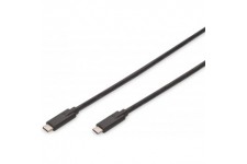 DIGITUS ASSMANN Cable de Connexion USB et Adaptateur USB 3.1 Type-C - C, 1,0 m, 10 Gbit/s Noir