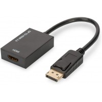 DIGITUS ASSMANN 340415-002 de s DisplayPort cable Adaptateur, DP male vers HDMI Type A Femelle 0,2 m Noir