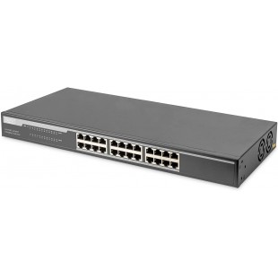 DIGITUS 24-Port Gigabit Switch 24 Ports 10/100/1000Base-T Materiel de Fixation Inclus