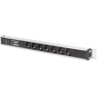 Digitus DN-95412 Bloc multiprise 7 prises 250 V AC 50/60 Hz 16 A 4000 W avec protection contre les surtensions et filtre de freq