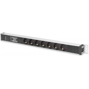 Digitus DN-95412 Bloc multiprise 7 prises 250 V AC 50/60 Hz 16 A 4000 W avec protection contre les surtensions et filtre de freq