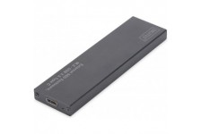DIGITUS DA-71115 Boitier pour Disque Dur SSD M.2 USB 3.1 Type-C SATA III Noir
