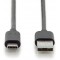 DIGITUS Cable de connexion USB 2.0-3 m - Cable de connexion USB type A vers USB Type-C - Haute vitesse 480 Mbit/s - 