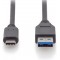 Assmann Electronic AK-300146-010-S cable USB 1 m USB 2.0 USB C USB A Noir