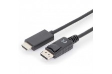DIGITUS ASSMANN AK-340303-010-S Cable Adaptateur DisplayPort DP - HDMI Type A St/St, 1.0m, m/Verrieur. DP 1.2_HDMI 2