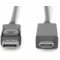 DIGITUS Cable Adaptateur DisplayPort - DP - HDMI Type A male/male - 2 m - avec Verrouillage - DP 1.2_HDMI2.0-4 K/60 