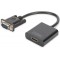 DIGITUS Adaptateur Audio Graphique VGA + Jack 3,5 mm vers HDMI, Full HD 60 Hz, 1920 x 1080 Pixels, Noir