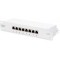 DIGITUS Cat-6 Patchpanel - 8 ports - Prises RJ45 - Montage en rack 10 pouces 1U - Panneau de distribution LSA - Blinde - Gris