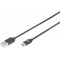 Assmann Electronic AK-300154-010-S cable USB 1 m USB 2.0 USB A USB C Noir