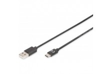 Assmann Electronic AK-300154-010-S cable USB 1 m USB 2.0 USB A USB C Noir