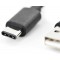 Assmann Electronic AK-300154-010-S cable USB 1 m USB 2.0 USB A USB C Noir