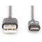 Assmann Electronic AK-300154-010-S cable USB 1 m USB 2.0 USB A USB C Noir