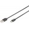 Assmann Electronic AK-300154-018-S cable USB 1,8 m USB 2.0 USB A USB C Noir