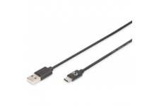 Assmann Electronic AK-300154-018-S cable USB 1,8 m USB 2.0 USB A USB C Noir