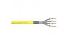 DIGITUS CAT 7A S/FTP, cable d'installation, 100 m, simplex, Dca jaune