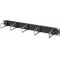 DIGITUS Panneau de Guidage de cable 19" 1HE 5 Barres de Guidage en Acier Rond 75 x 40 mm Noir
