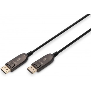 DIGITUS Cable de Fibre Optique Hybride DisplayPortâ„¢ AOC, UHD 8K, 10 m