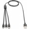 DIGITUS AK-300160-010-S cable USB 1 m USB A USB C/Micro-USB B/Lightning Noir