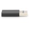 DIGITUS Adaptateur USB Type C Type A vers C M/F, 3 A, 5 Go, Version 3.0, Noir
