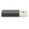 DIGITUS Adaptateur USB Type C Type A vers C M/F, 3 A, 5 Go, Version 3.0, Noir