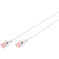 DIGITUS Cat 6 U-FTP Slim Cable de Brassage, CU, LSZH AWG 28/7, Length 1.5 m, Color Grey