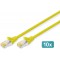 CAT 6A S-FTP Cable de brassage, Cu, LSZH AWG 26/7, length 2 m, 10 pieces, color yellow