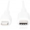 Cable de Chargement de donnees USB, Lightning - USB-C M/M, 1,0m, PVC, MFI, Blanc