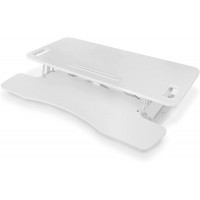 DIGITUS Height Adjustable Sit-Stand Desktop 95x61x11-46cm, Lower Keyboard and Mouse Deck,White