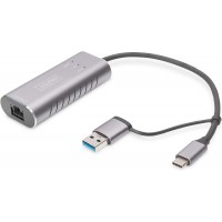 DIGITUS Adaptateurs Ethernet USB 3.0 / USB C 3.1 a  2.5 G