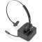 DIGITUS Micro-Casque Bluetooth pour Le Bureau, on Ear, Controle du Volume, Station d'accueil INCL.