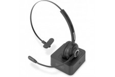 DIGITUS Micro-Casque Bluetooth pour Le Bureau, on Ear, Controle du Volume, Station d'accueil INCL.