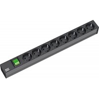  Multiprise Steckdosenleiste 483 mm (19") 1HE, Noir
