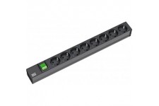  Multiprise Steckdosenleiste 483 mm (19") 1HE, Noir