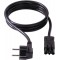 Cable Schutzkontakt GST18 2,0m, Noir