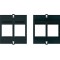 2 x Keystone Prise de Courant Noir