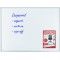 Tableau Eco. Cadre en aluminium avec coins en plastique. Couleur du cadre : argent, coins gris clair. Plateau. Accessoires pour 