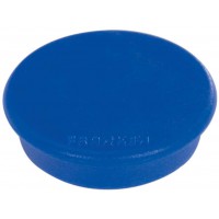 Set de 10 aimants de fixation, force adhesive: 800 g, diam.32 mm Rond Bleu fonce