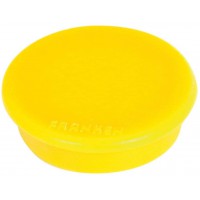 Set de 10 aimants de fixation, force adhesive: 800 g, diametre 32 mm jaune
