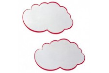 UMZ W Lot de 20 cartes en forme de nuage 25 x 42 cm (Blanc/rouge) (Import Allemagne)