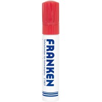 Z1910 01 Lot de 4 marqueurs rechargeables pour tableau blanc, largeur de trait 4-12 mm, Rouge